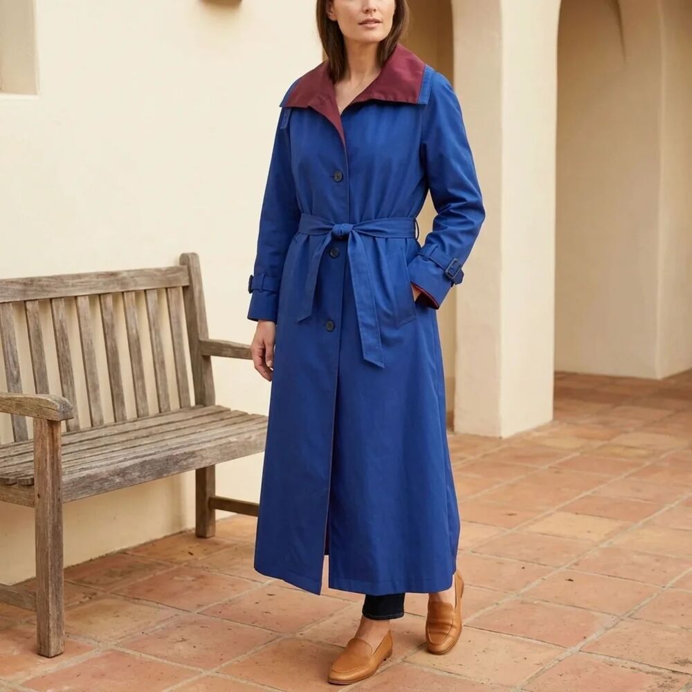 Misty Harbor royal blue exterior; burgundy/wine lining and | Sz 8 Regular